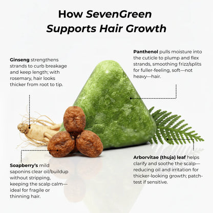 Seven green soap - shampoo bar